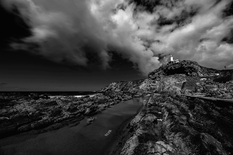 The Cape St. Blaize Lighthouse keeps faithful watch at The Point, Mossel Bay.
