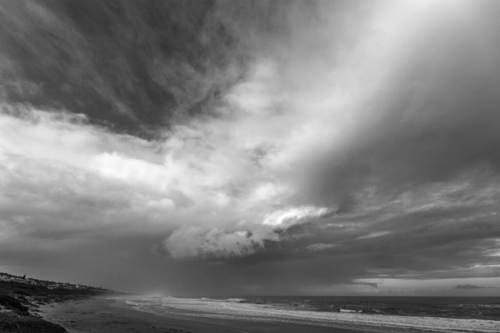 Ominous weather approaches Klein Brak Beach