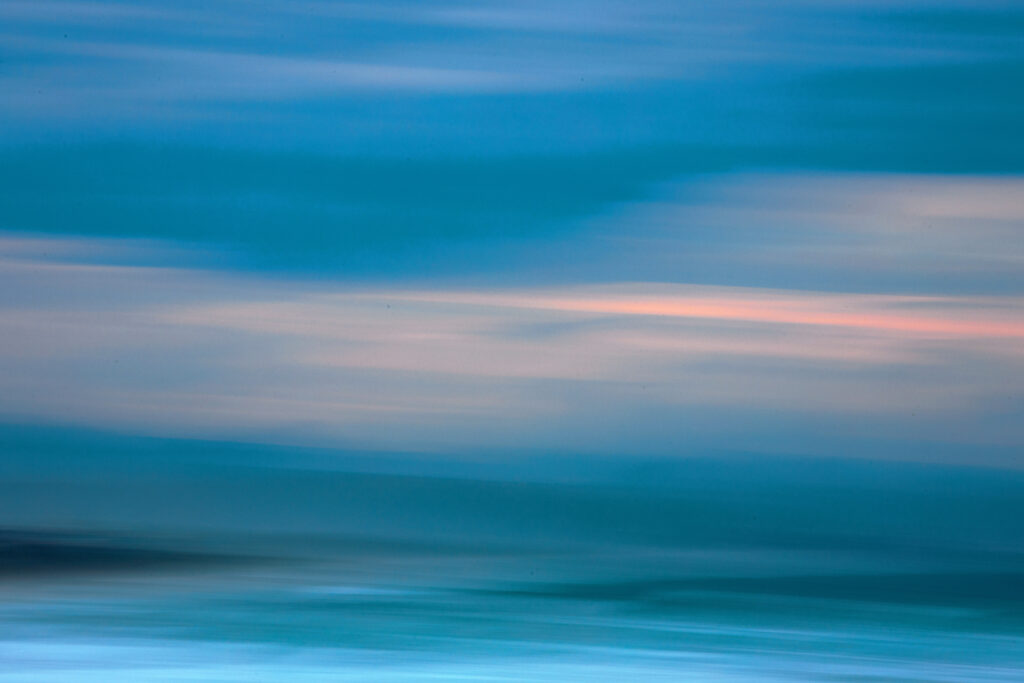 Klein Brak River beach in blue colors.