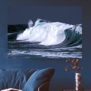 Roiling waves pound the coastline, Mossel Bay.