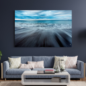 A sweeping expanse of shoreline to sky at Klein Brak Beach.