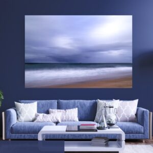 Klein Brak Beach offering an atmospheric seascape on a cloudy morning.