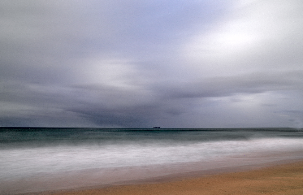 Klein Brak Beach offering an atmospheric seascape on a cloudy morning.