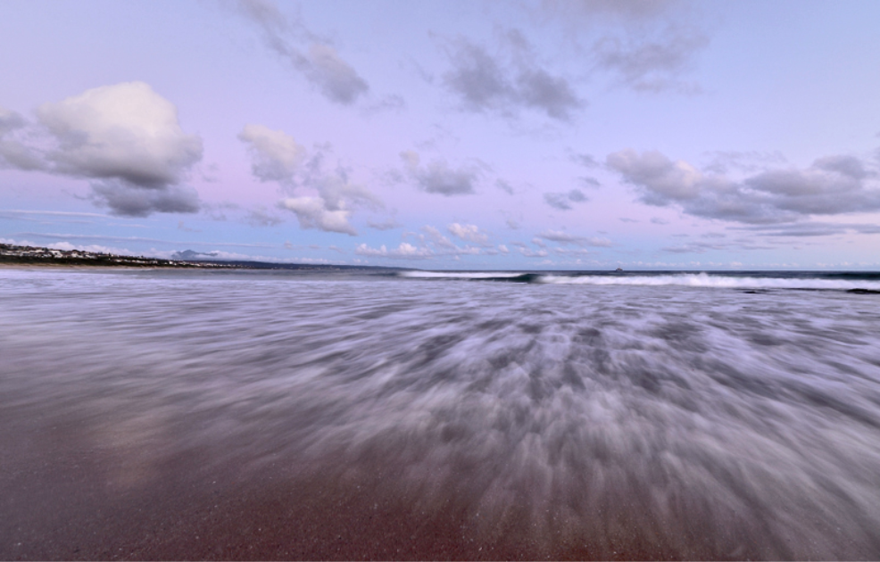 A late afternoon low tide scene on Klein Brak Beach.