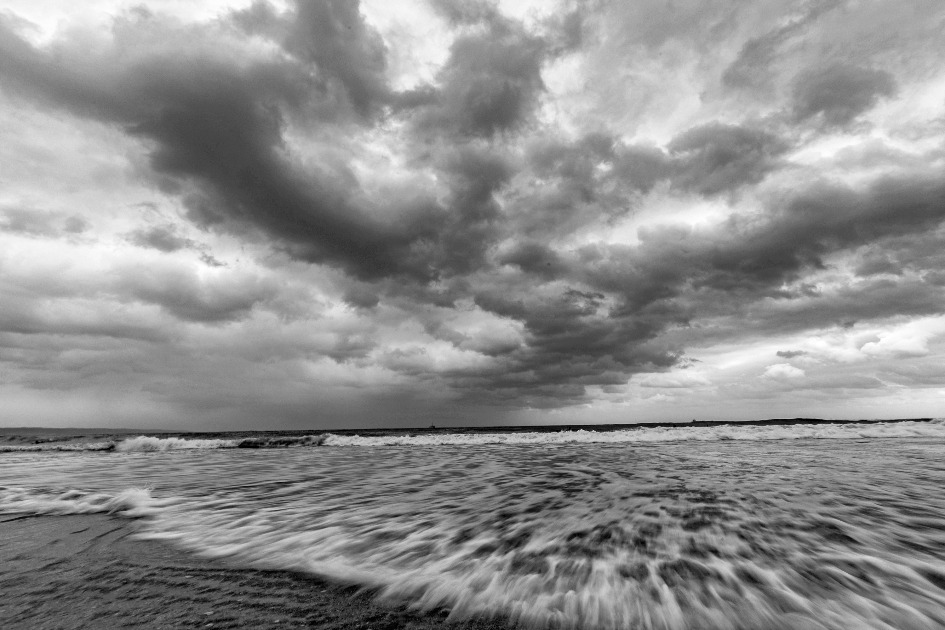 Dark and light at play in this sea and skyscape, seen from Klein Brak Beach.
