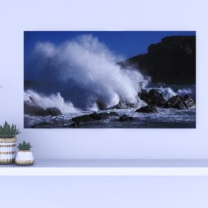 Huge tides slamming rocks at The Point, Mossel Bay.