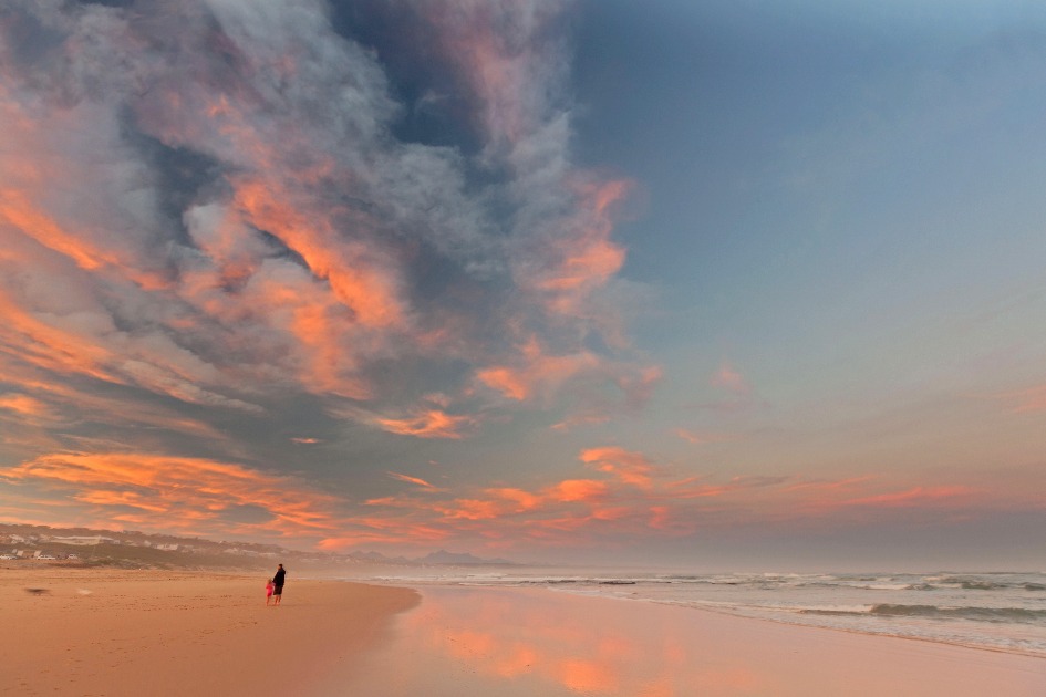 An awe inspiring sunset paints the skies above Klein Brak Beach on a Sunday afternoon
