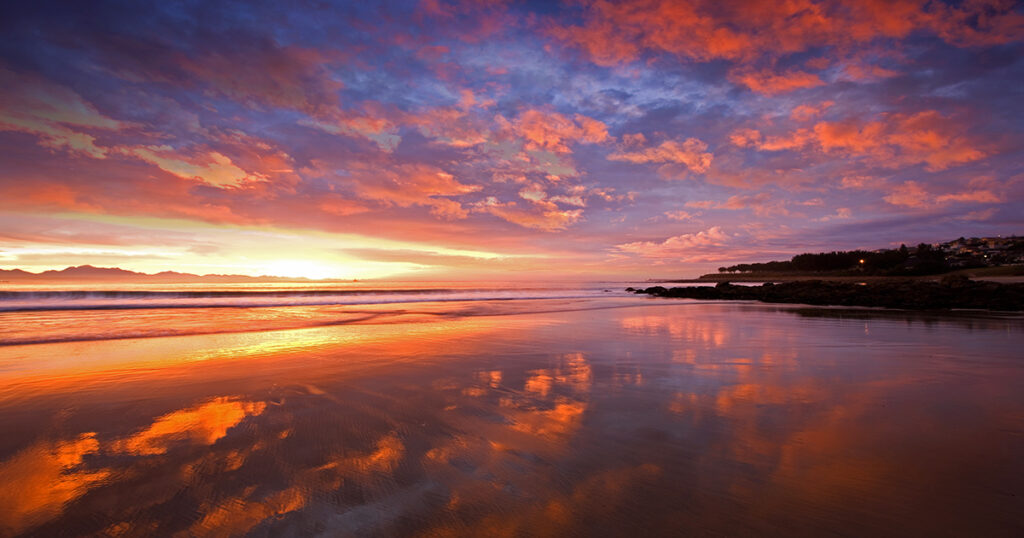 De Bakke Beach at sunrise.